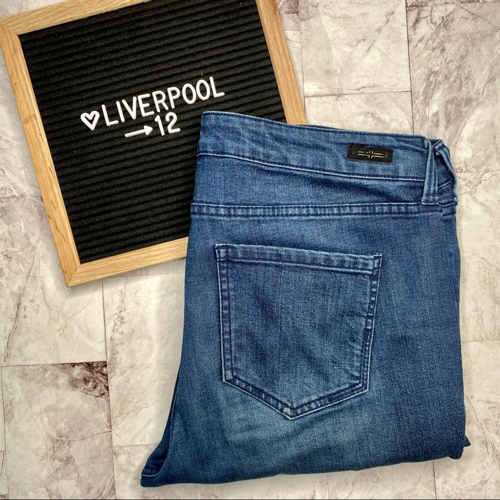 LIVERPOOL JEANS Low Rise Dark Blue Skinny Denim Jeans - Size 12 / 31